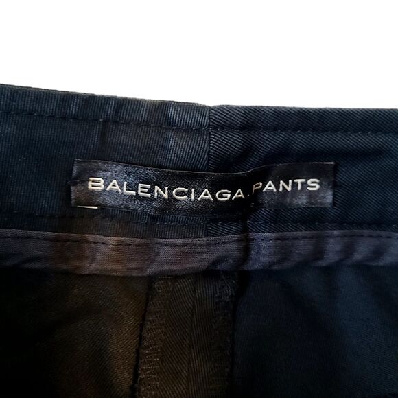 Balenciaga (Authentic) Midnight Blue Mid-Rise Bootcut Trouser Pants Size 8, EUC - Picture 7 of 9